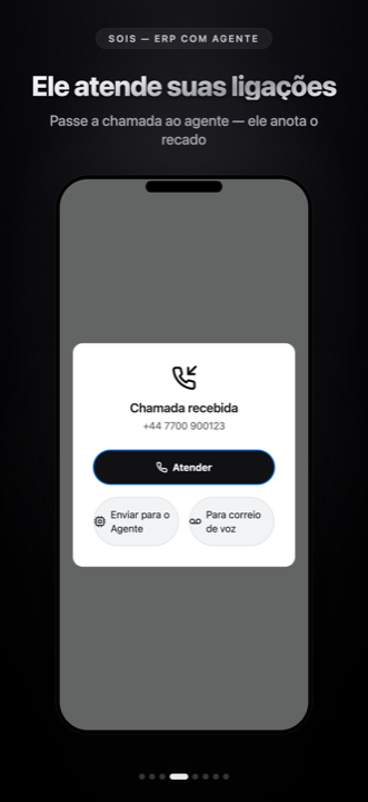 Sois atendendo uma chamada recebida e passando para seu agente
